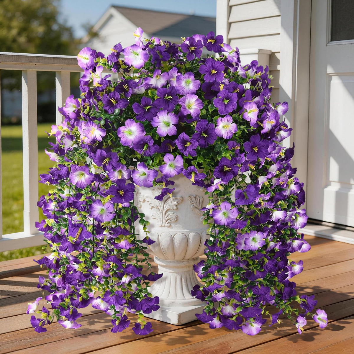 INQCMY Artificial Fake Fall Flowers Plants for Outdoor Decoration