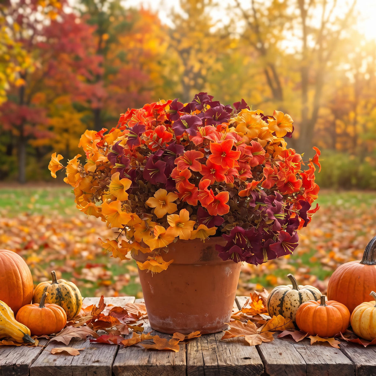 Fall Decor, Fall Decorations for Home, Fall Flowers for Outdoors, Fake Flowers Fake Plants, UV Resistant No Fade, Realistic High