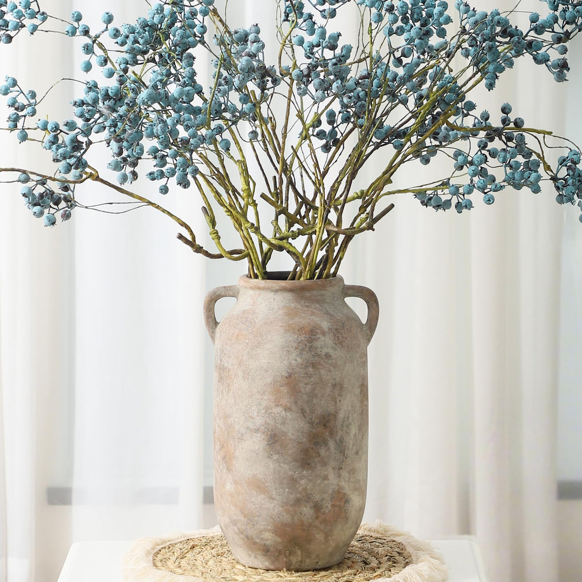 Vanselia Ceramic Flower Vase Home Table Decor Living Room Farmhouse 12 in