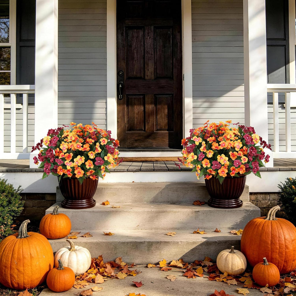 ZFProcess Artificial Fall Flowers for Outdoors Silk Fake Flowers Fall Decor