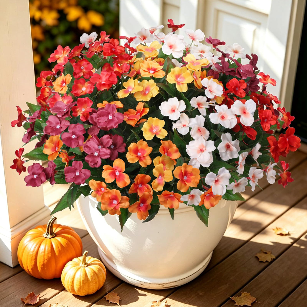 ZFProcess Artificial Fall Flowers for Outdoors Silk Fake Flowers Fall Decor