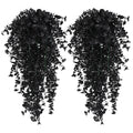 RECUTMS 4Pc Artificial Flowers for Outdoor Fake Hanging Plants White