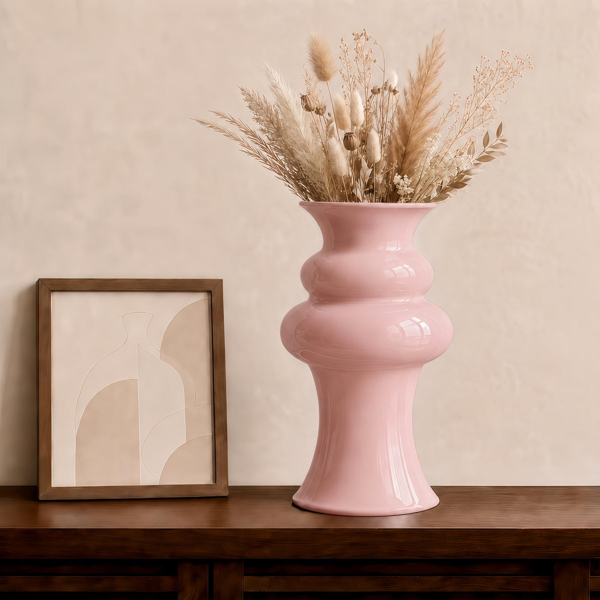 Ivory Cloud-Inspired Decorative Ceramic Flower Vase, Modern Home Decor