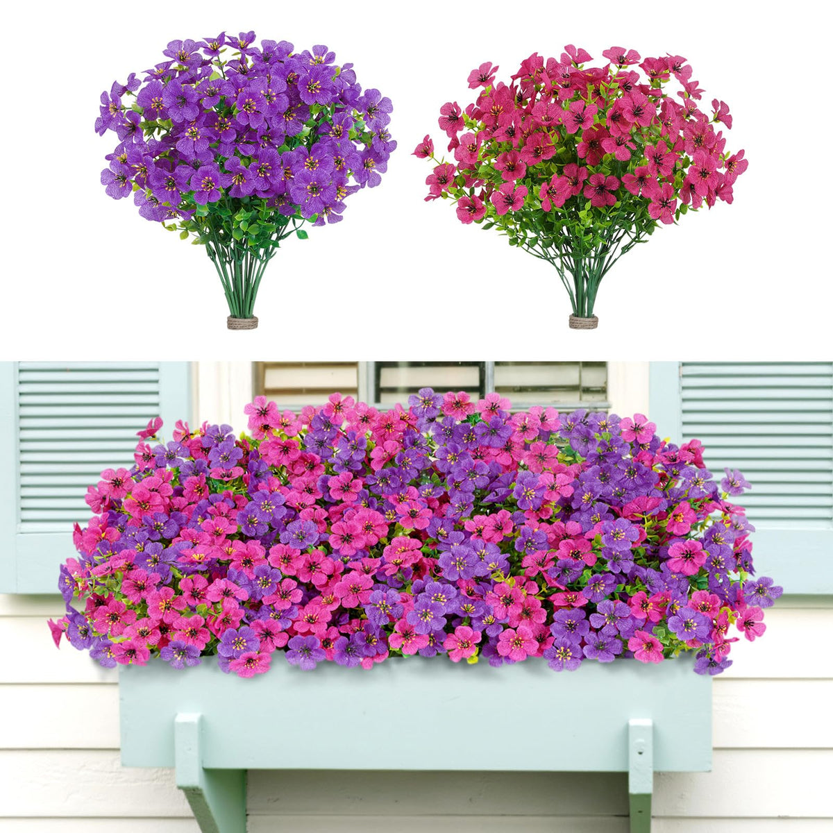 Lifewit Fall Artificial Flowers for Outdoor, Faux Flowers for Garden Decor