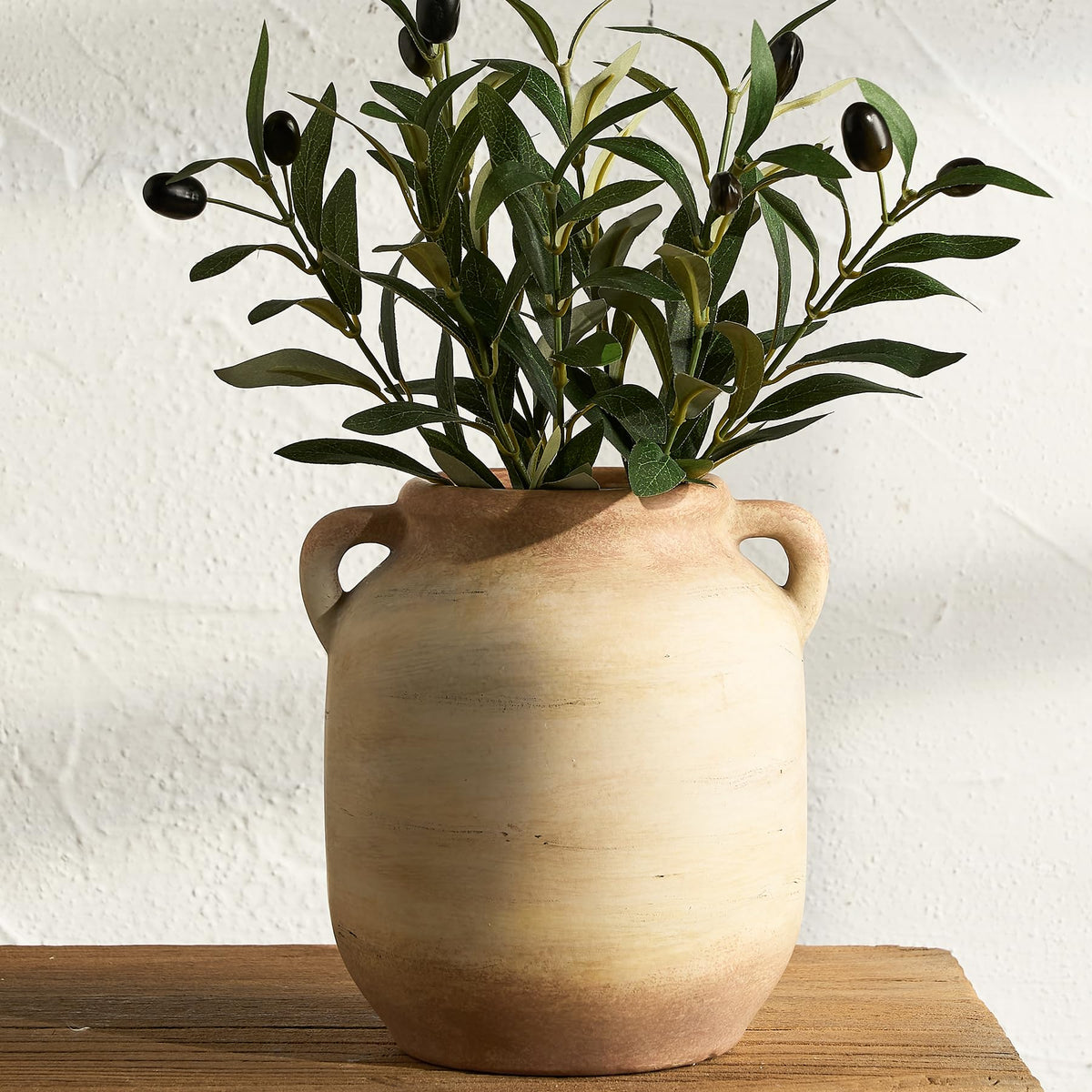 Vanselia Ceramic Flower Vase Home Table Decor Living Room Farmhouse 12 in