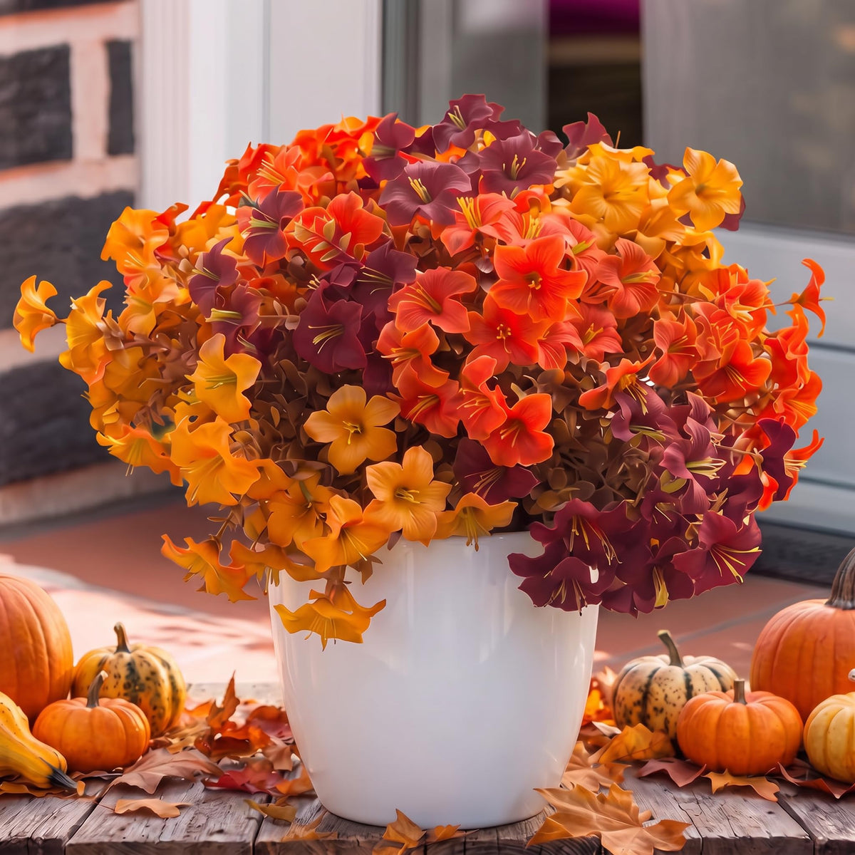 Fall Decor, Fall Decorations for Home, Fall Flowers for Outdoors, Fake Flowers Fake Plants, UV Resistant No Fade, Realistic High