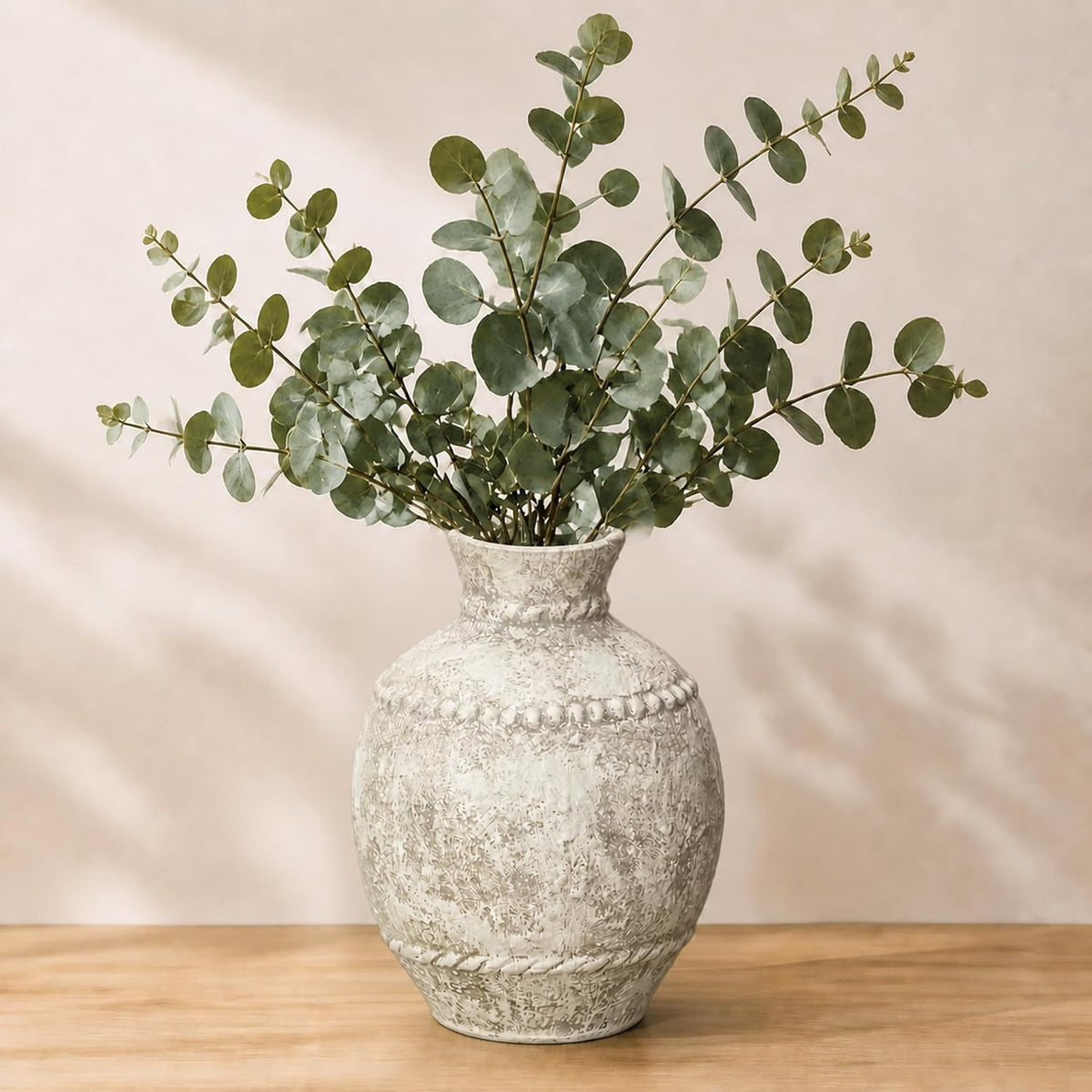 Sunddo Rustic Ceramic Vase for Flower, 8.5 Inch