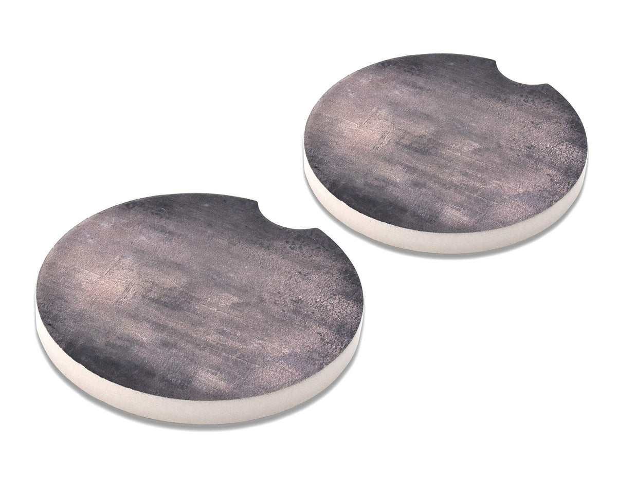Elektroplate Steel Diamond Pattern Automotive Ceramic Coasters Set of 2
