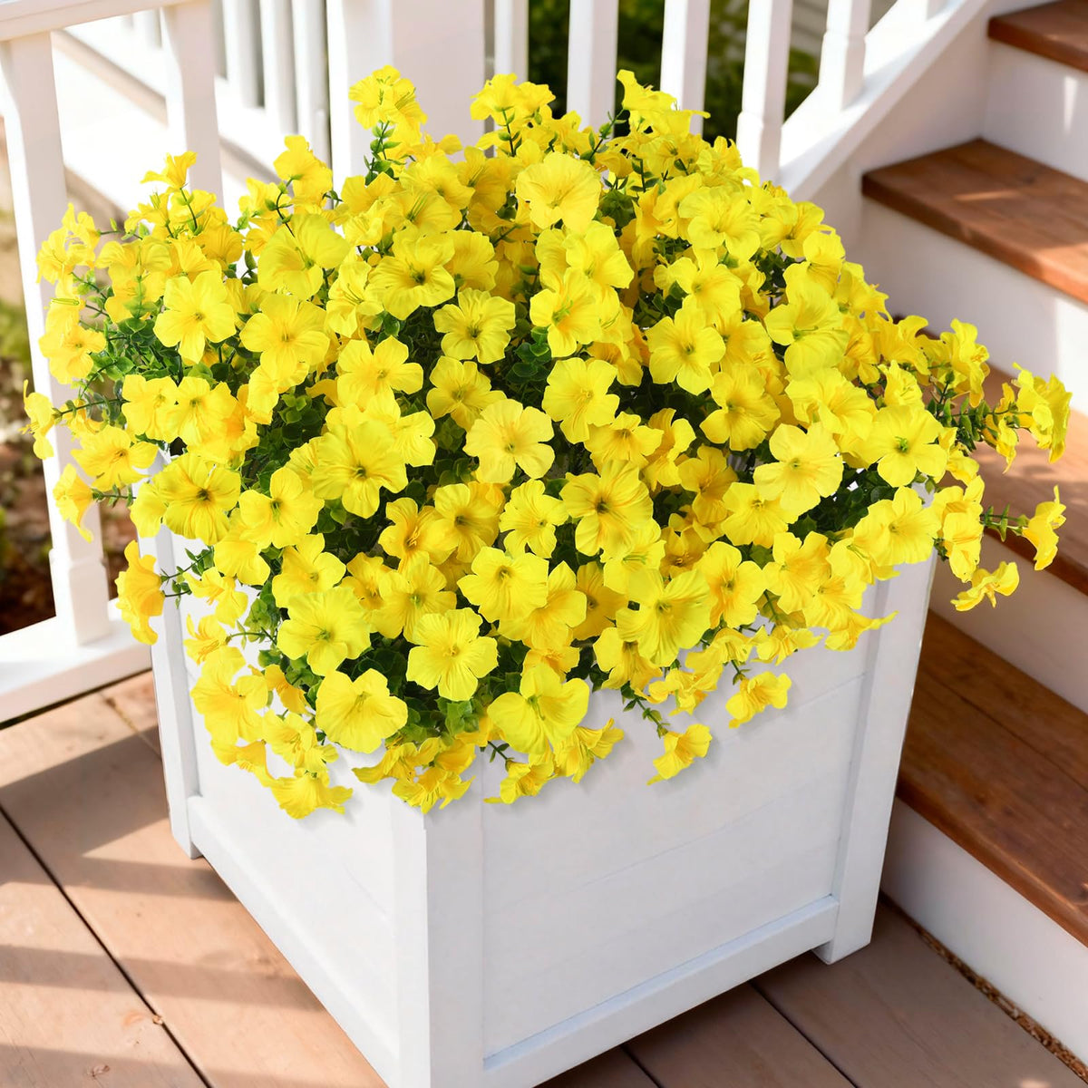 INQCMY Artificial Fake Fall Flowers Plants for Outdoor Decoration