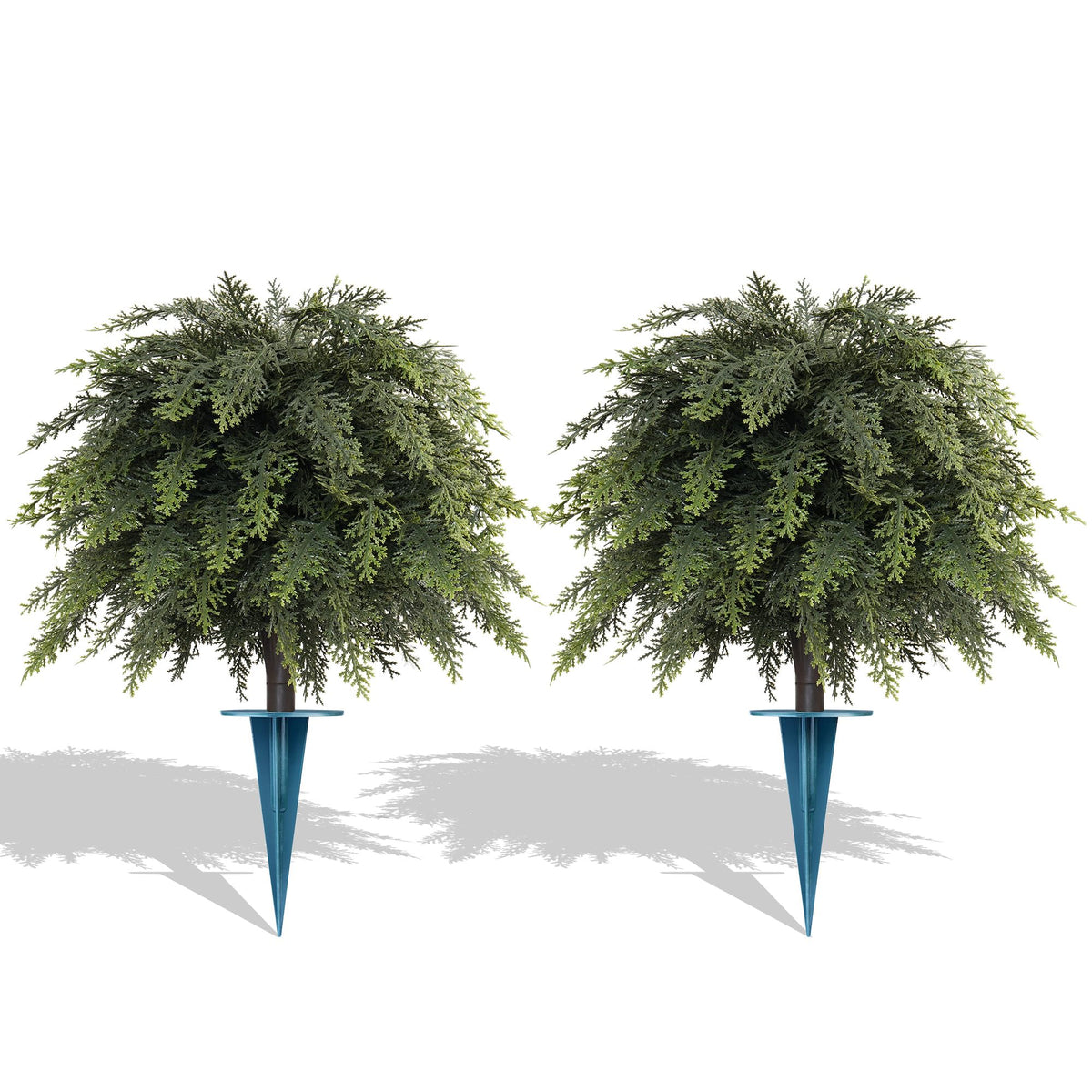 Artificial Boxwood Topiary Ball Lavender, Set of 2 UV Resistant