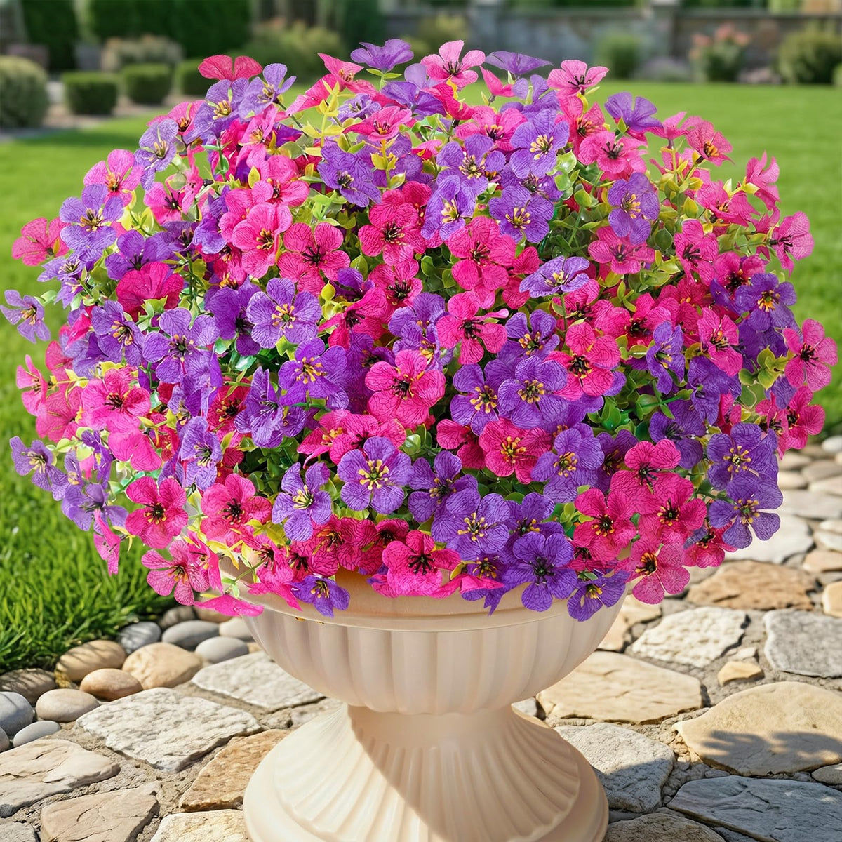 Lifewit Fall Artificial Flowers for Outdoor, Faux Flowers for Garden Decor