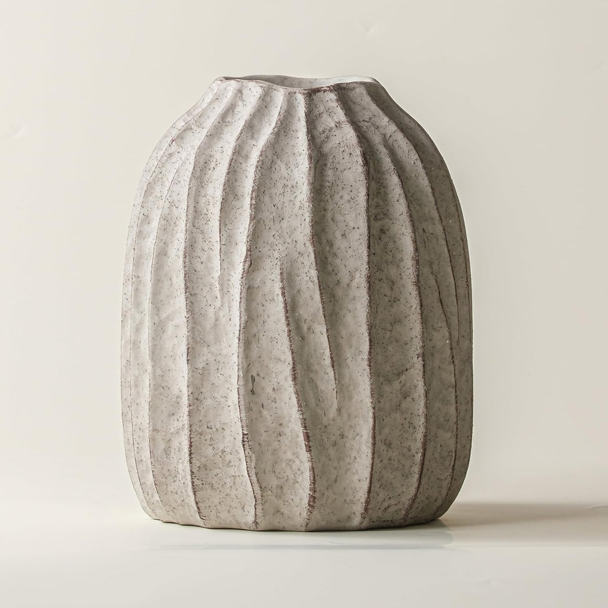 7.9 Inch Gray Ceramic Vase for Home Decor