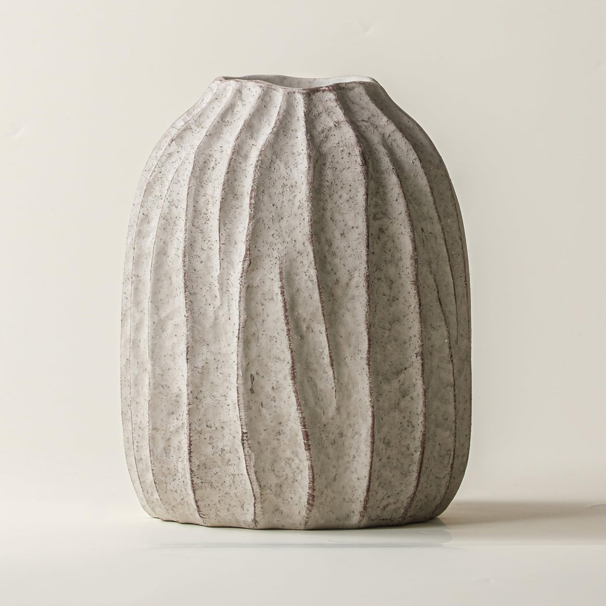 7.9 Inch Gray Ceramic Vase for Home Decor