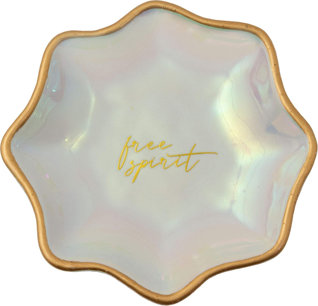 Karma Gifts Large Fluted Trinket Tray, White