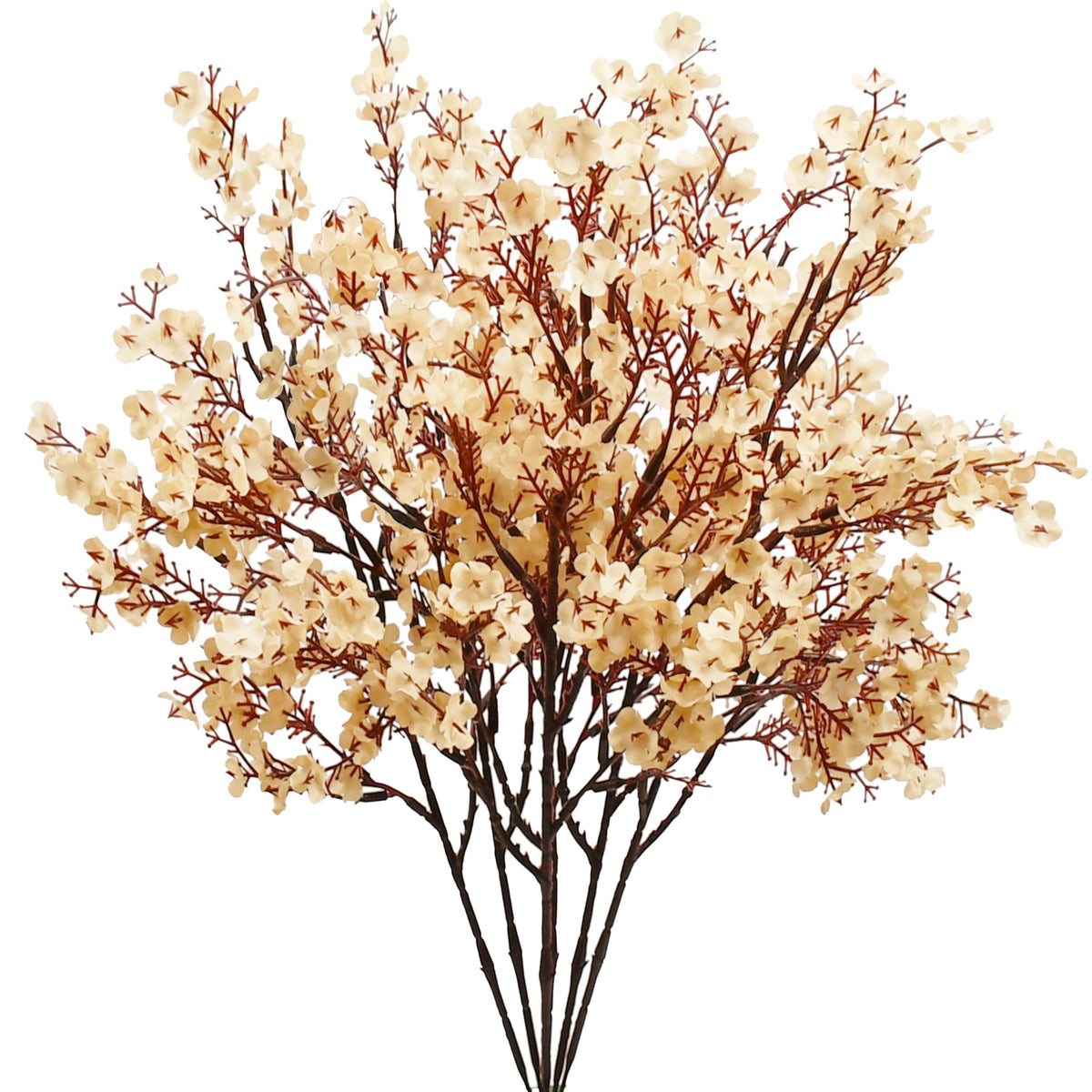 Mandy's 6 Bundles Artificial Light Brown Baby’s Breath Flowers