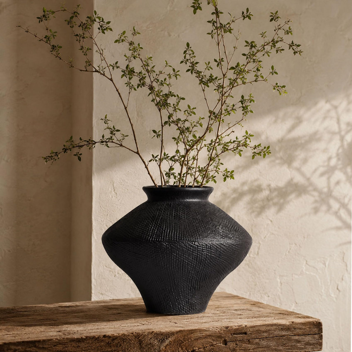 Wabi Sabi Rusty Vintage Vase, 6.3" Tall Wabi Sabi Decor Rustic Farmhouse Pottery Vase for Centerpiece, Textured Pottery Flower Vases for Home Decorative, Table, Living Room, Bedroom, Bathroom, Kitchen