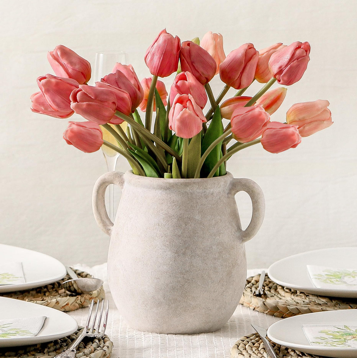 Vanselia Ceramic Flower Vase Home Table Decor Living Room Farmhouse 12 in