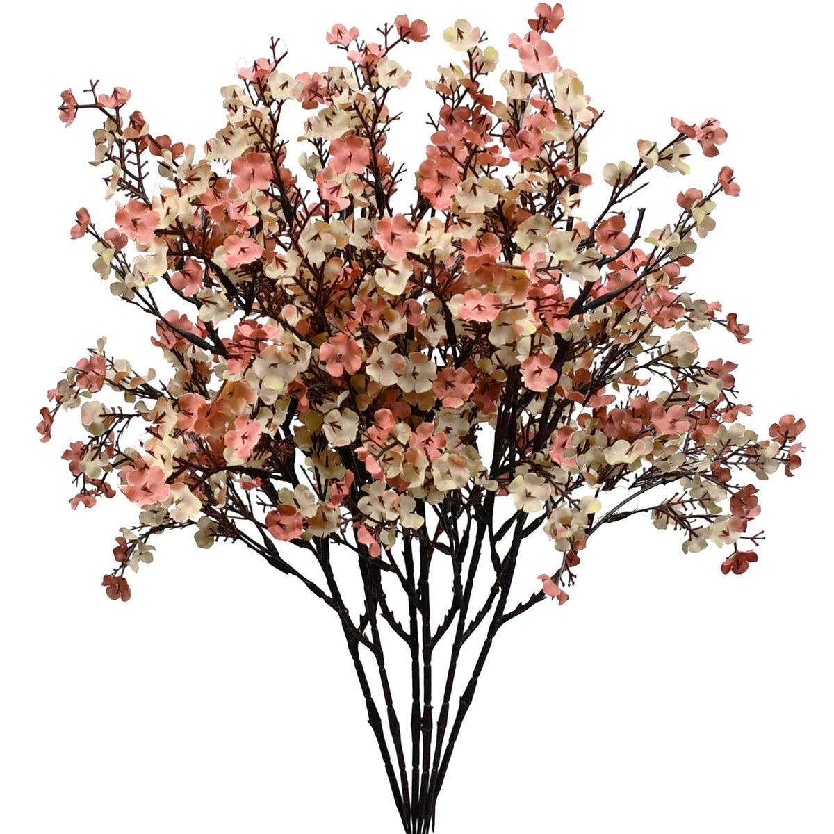 Mandy's 6 Bundles Artificial Light Brown Baby’s Breath Flowers