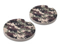 Elektroplate Steel Diamond Pattern Automotive Ceramic Coasters Set of 2