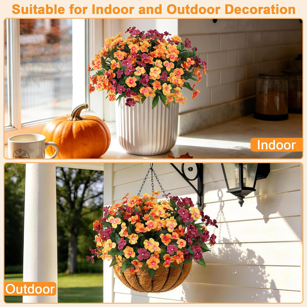 ZFProcess Artificial Fall Flowers for Outdoors Silk Fake Flowers Fall Decor