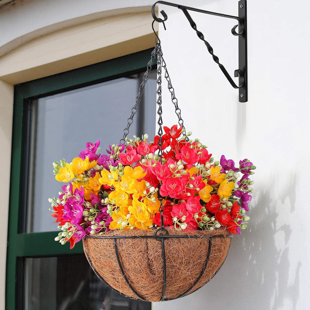 12 Bouquet Artificial Flowers UV Resistant for Outdoors Indoors Decor