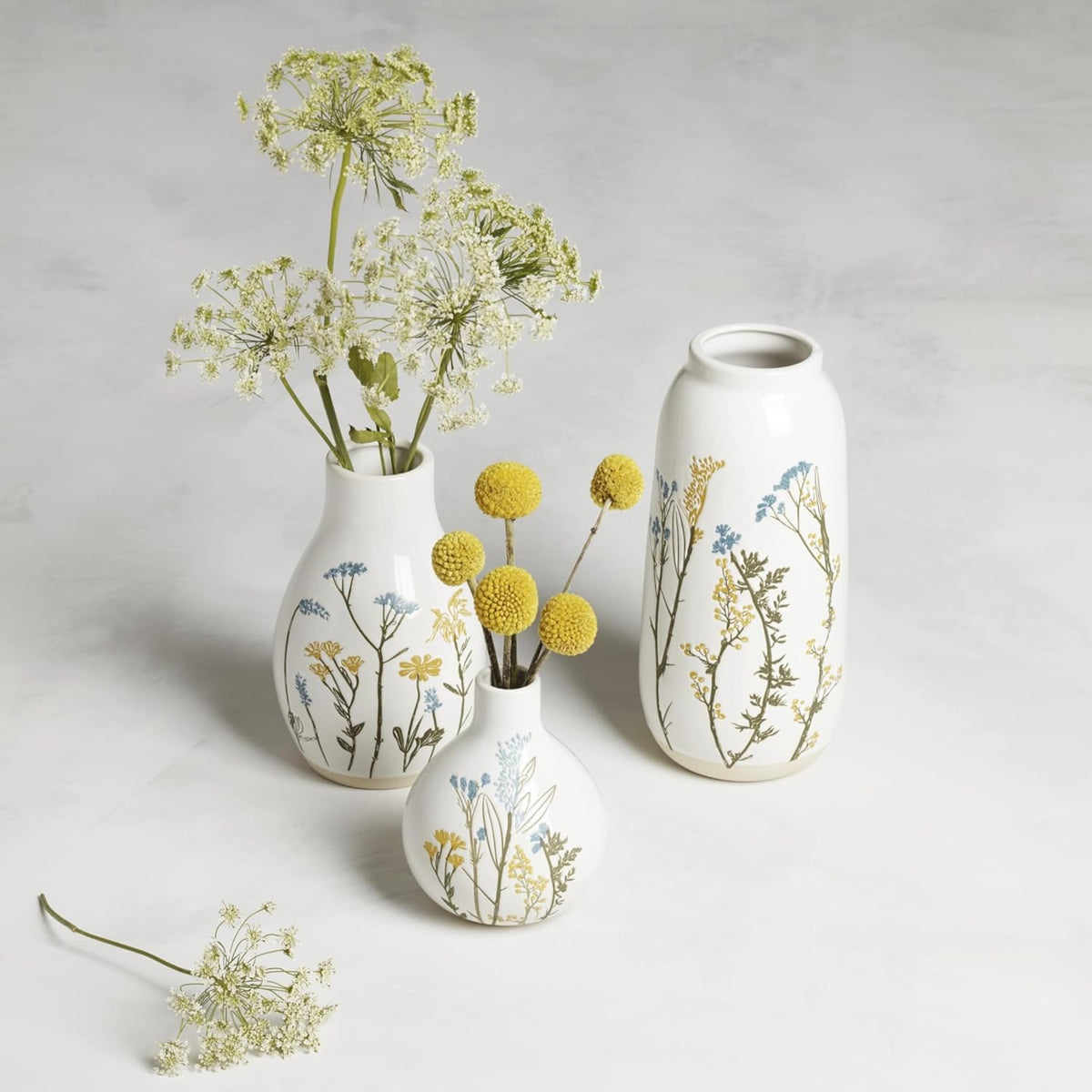 Lenox Wildflowers Large Porcelain Flower Vase, 48oz
