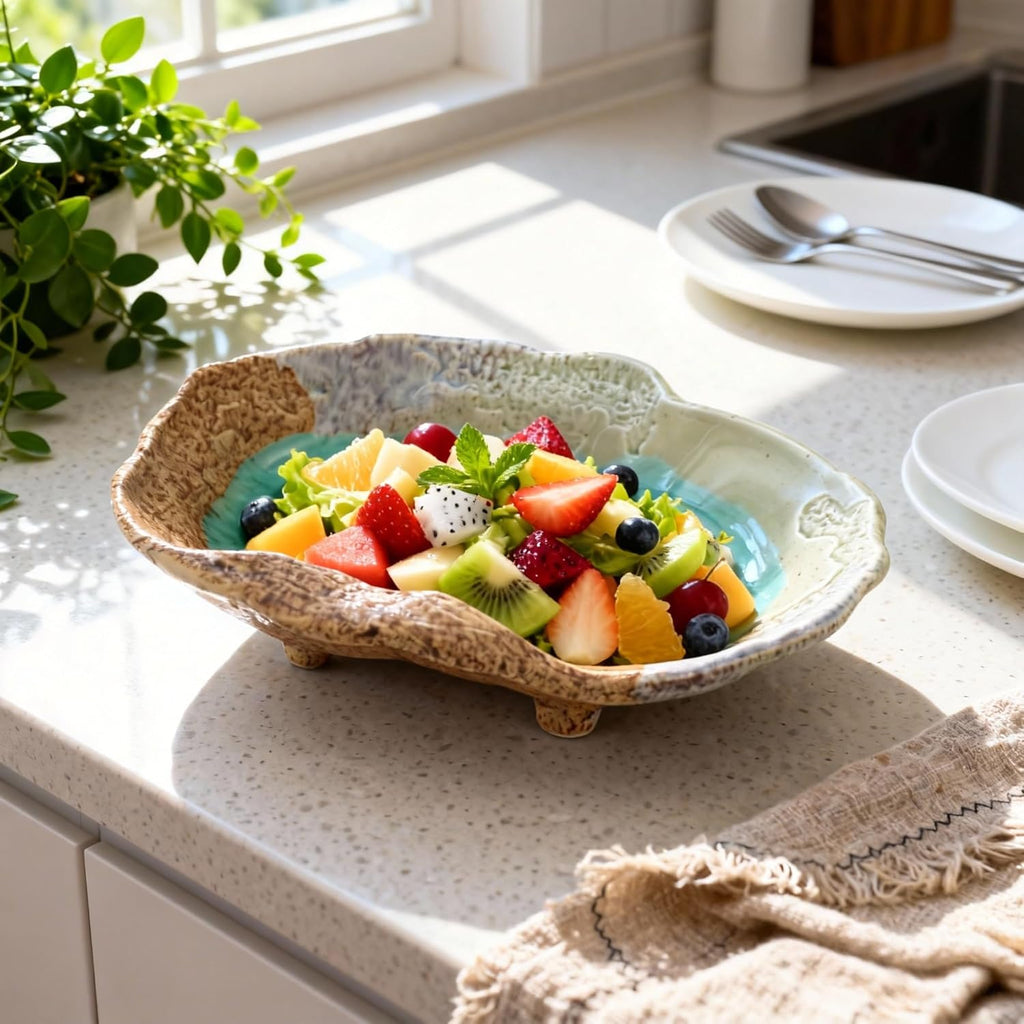 Fruit Bowl,12" Decorative Bowl,Ceramic Christmas Bowl,Jewelry and Key Holder for Modern Farmhouse Décor,Room Decor,Entryway Decor Bowls