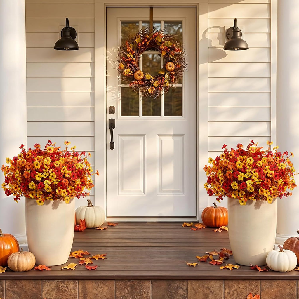 Lifewit Fall Artificial Flowers for Outdoor, Faux Flowers for Garden Decor
