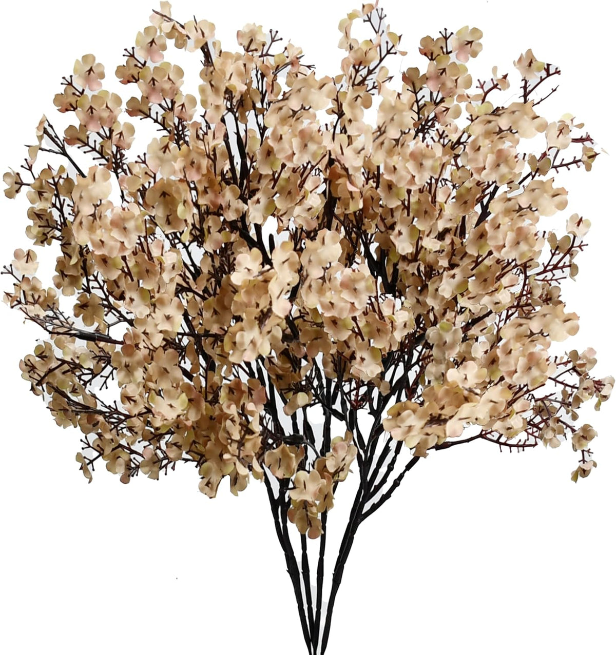 Mandy's 6 Bundles Artificial Light Brown Baby’s Breath Flowers