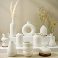 Small White Ceramic Vase Set of 10 Ceramic Bud Vases in Bulk Farmhouse Vase