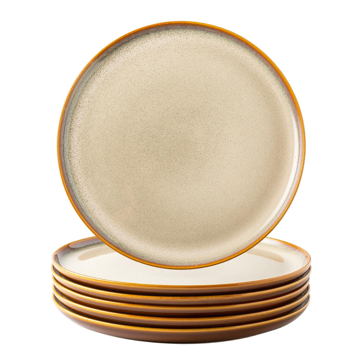 LERATIO Ceramic Dinner Plates Set of 6,10.5 Inch Reactive Glaze Plate Sets