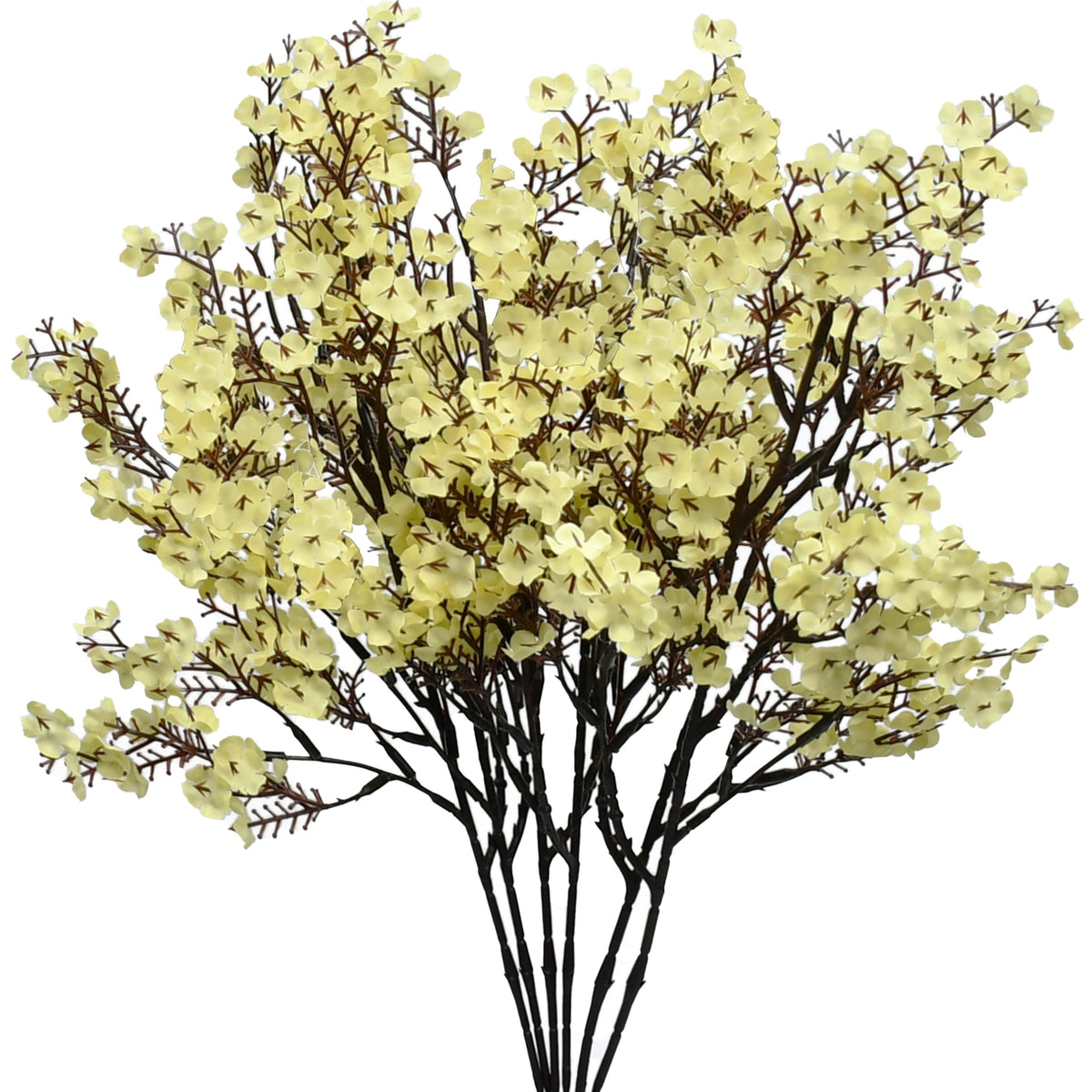 Mandy's 6 Bundles Artificial Light Brown Baby’s Breath Flowers