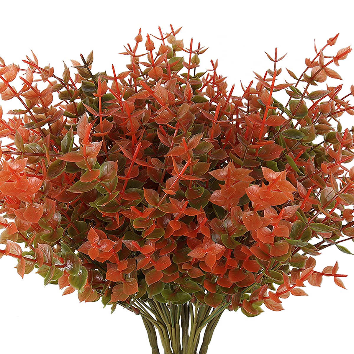 RECUTMS Artificial Flowers,Fake Boxwood Outdoor UV Resistant Plants,8 Packs