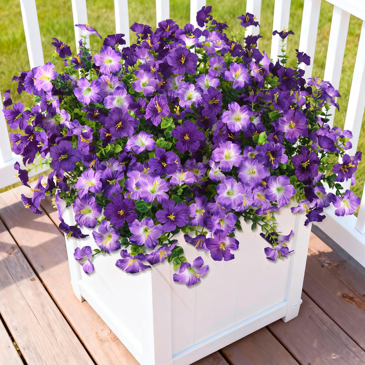 INQCMY Artificial Fake Fall Flowers Plants for Outdoor Decoration