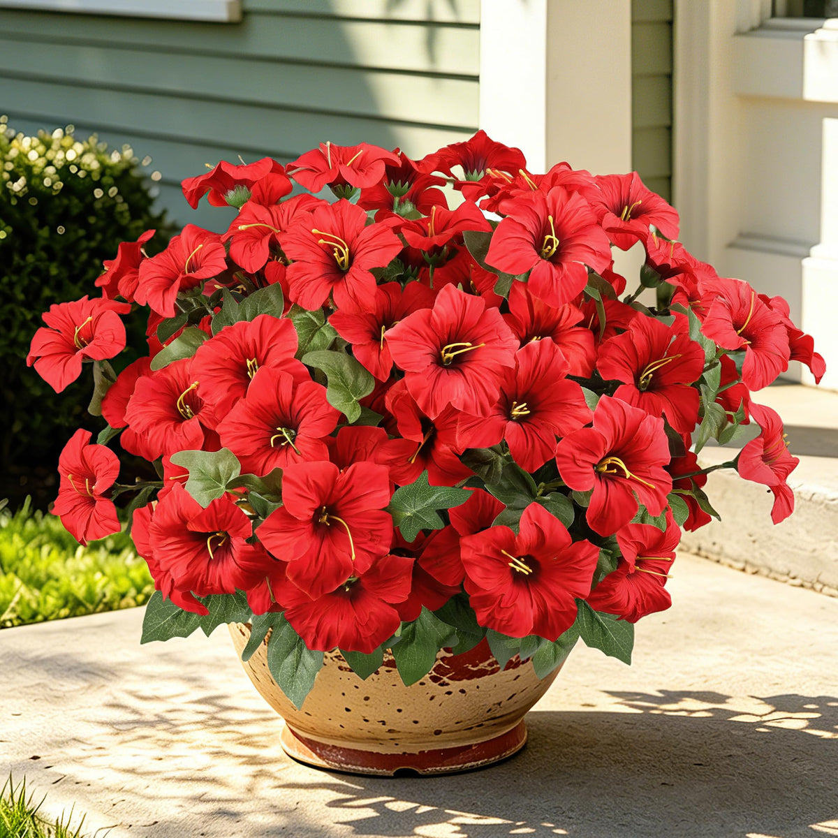 3 Pack Artificial Fall Petunia for Outdoors No Fade Fall Decor
