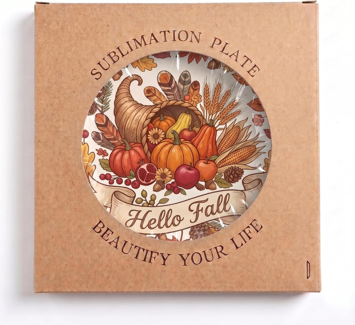 Decorative Plates for Display Fall Harvest Wall Plates 8 Inch