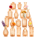 Glass Bud Vases in Bulk Small Mini Green Vase for Flowers 17pc