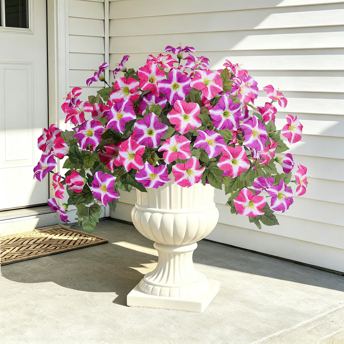 3 Pack Artificial Fall Petunia for Outdoors No Fade Fall Decor