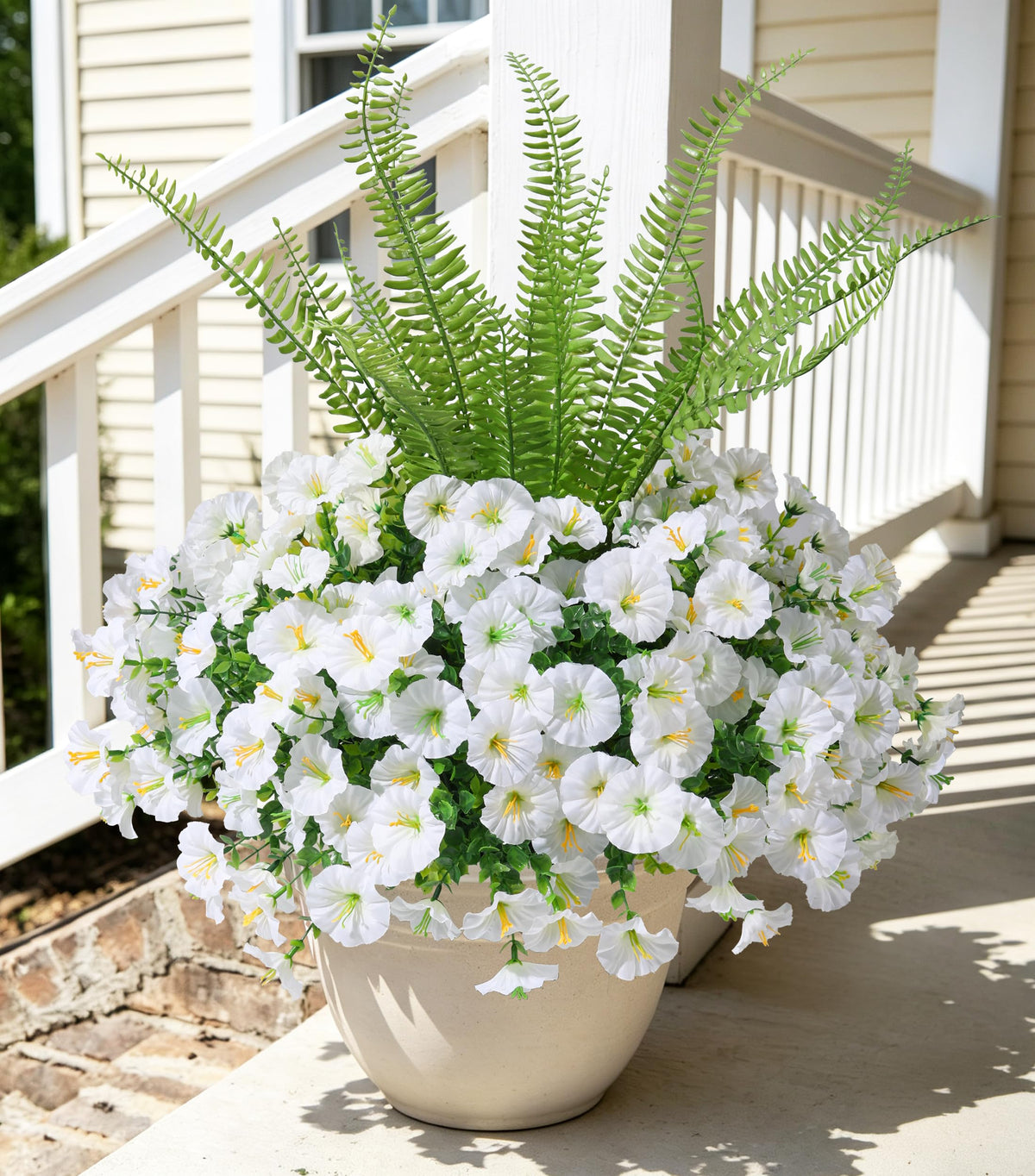 INSPRING Fall Artificial Mums for Outdoors 12 Pcs, UV Resistant Fall Flower