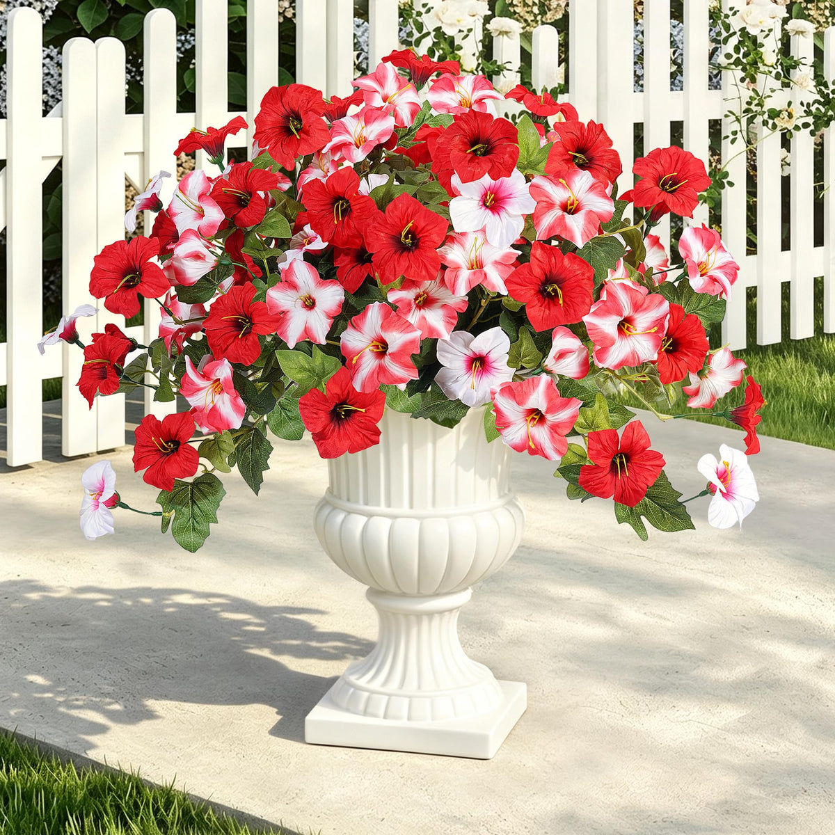 3 Pack Artificial Fall Petunia for Outdoors No Fade Fall Decor