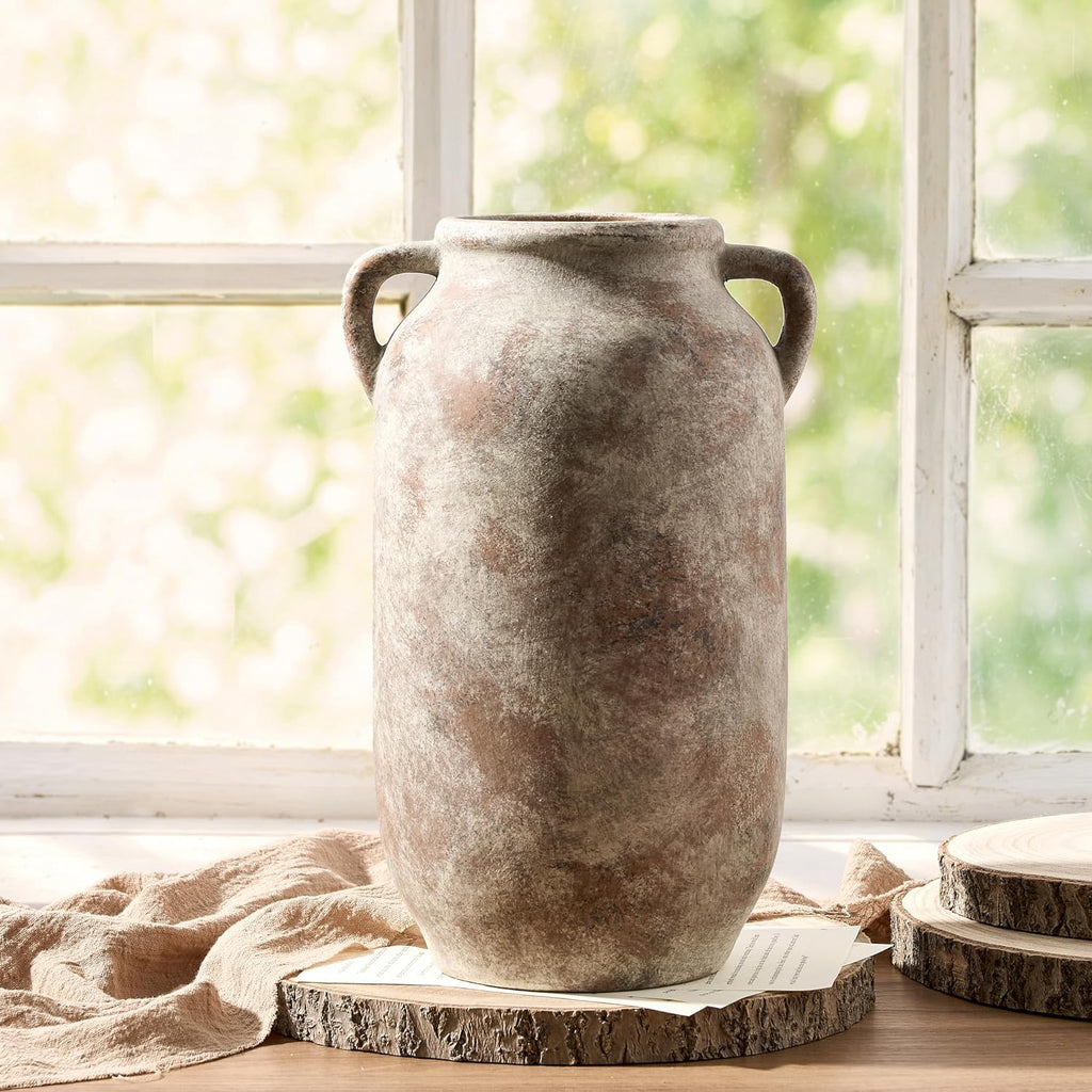 Vanselia Ceramic Flower Vase Home Table Decor Living Room Farmhouse 12 in