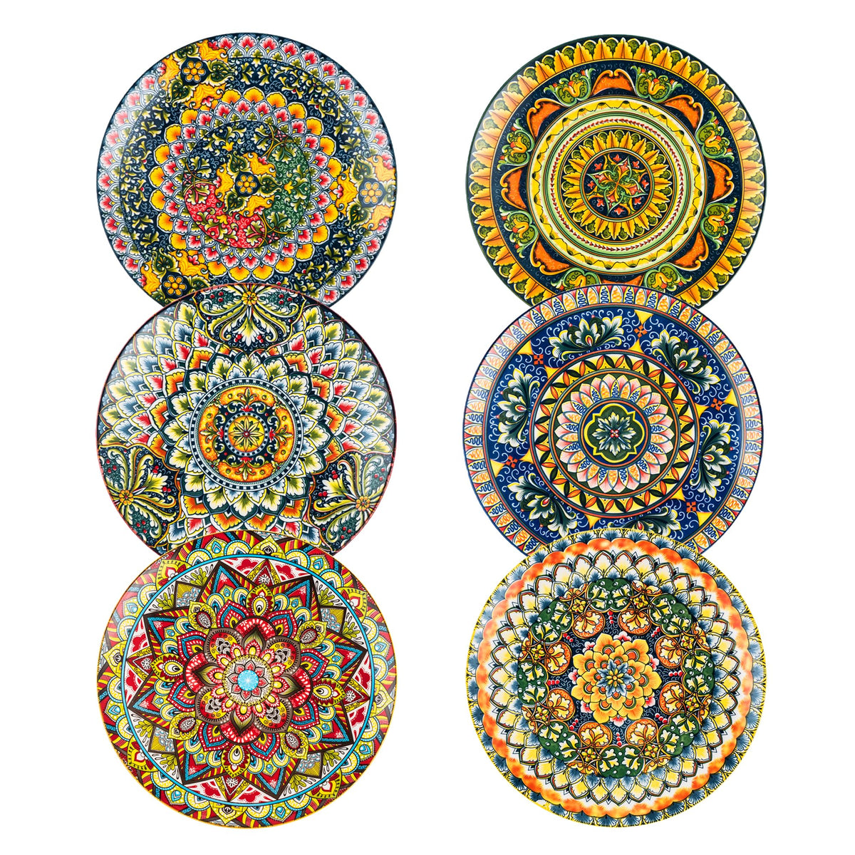 Henten Home Ceramic Dessert Plates Set of 6, 8.5 Inch Porcelain Salad Plate