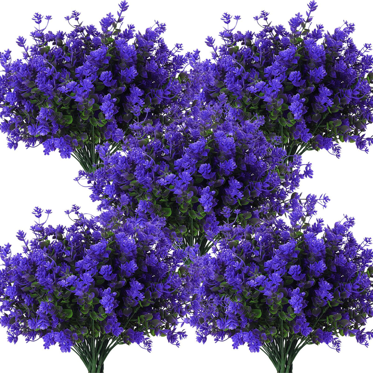 RECUTMS Artificial Flowers,Fake Boxwood Outdoor UV Resistant Plants,8 Packs