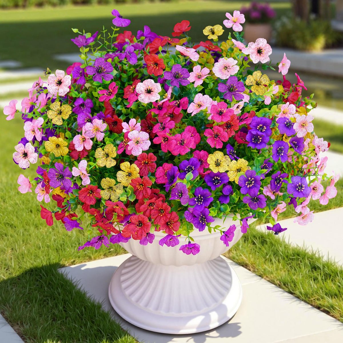 Artificial Flowers for Outdoors Fake Faux Flowers Plants Home Spring Decor