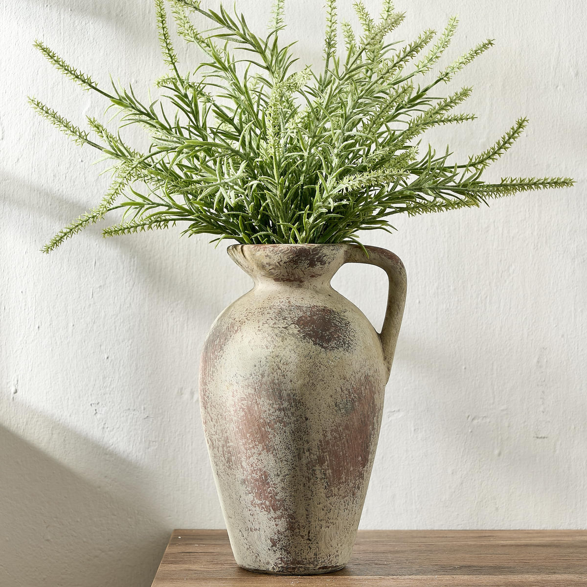 5.39 Inch Vintage Brown Chinoiserie Floral Vase, Antique Rustic Ceramic Vase for Home Decor, Living Room, Bookshelf, Office, Entryway, Garden, Chinoiserie Decor, Tuscan Decor
