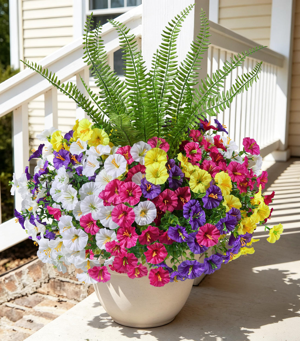 INSPRING Fall Artificial Mums for Outdoors 12 Pcs, UV Resistant Fall Flower