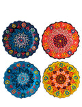 Turkish Handmade Ceramic Decorative Plate 7.08” (18 cm) – Hand-Painted Wall Hanging Art, Ottoman Anatolian Motif, Boho Mediterranean Home Decor Accent, Unique Artisan Craft Gift